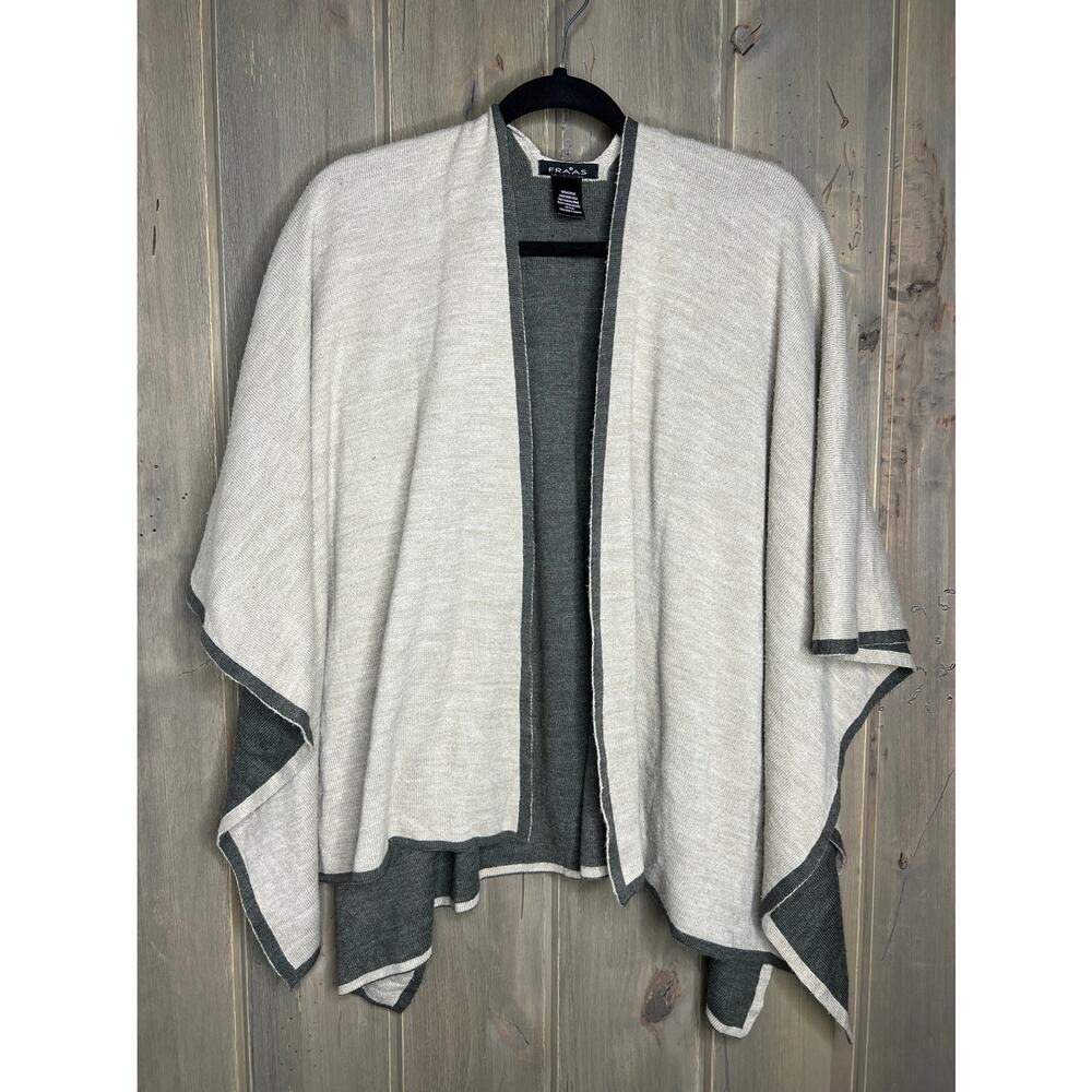 Fraas tan open front cardigan poncho wrap cape One size